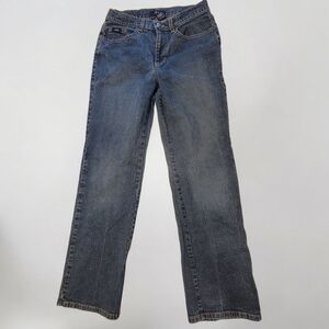 Izod Women's Medium Wash Denim Jeans Size 6 27x28 5 Pocket Straight Leg